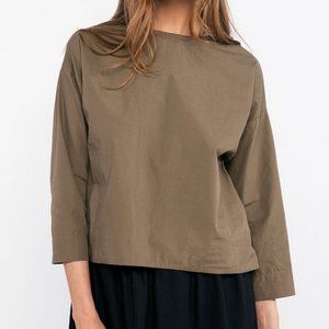 NWOT Elizabeth Suzann Lara Top in Poplin, Size Small